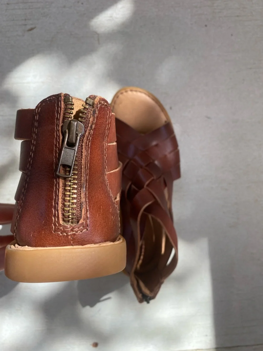 Born Tan Brown Woven Leather Sandals - Picture 5 of 5